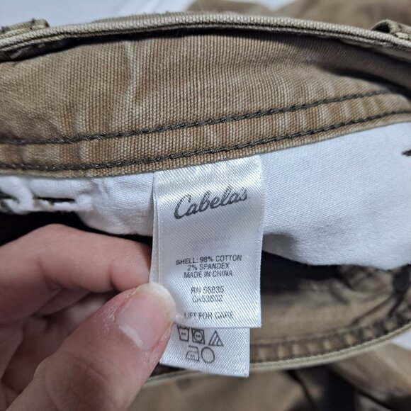 Cabela's Cargo Pants Men 38 x 34 Double Knee Workwear Biege Straight Gorpcore - Picture 4 of 8